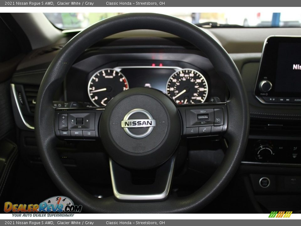 2021 Nissan Rogue S AWD Glacier White / Gray Photo #28