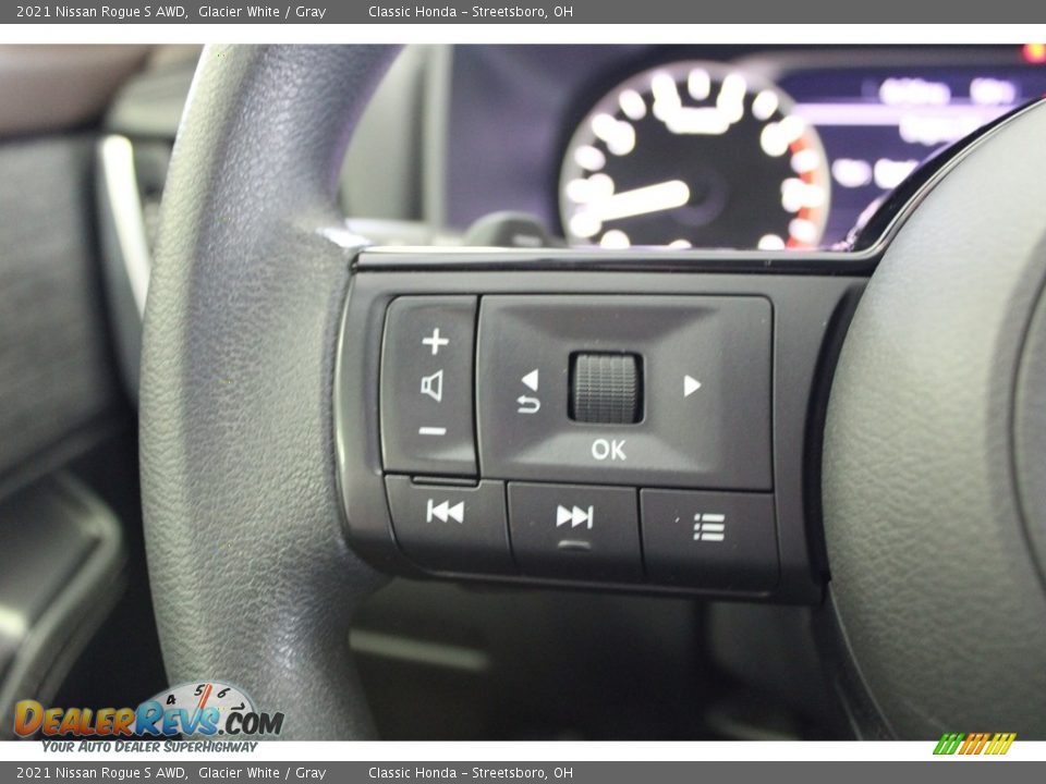 2021 Nissan Rogue S AWD Glacier White / Gray Photo #29