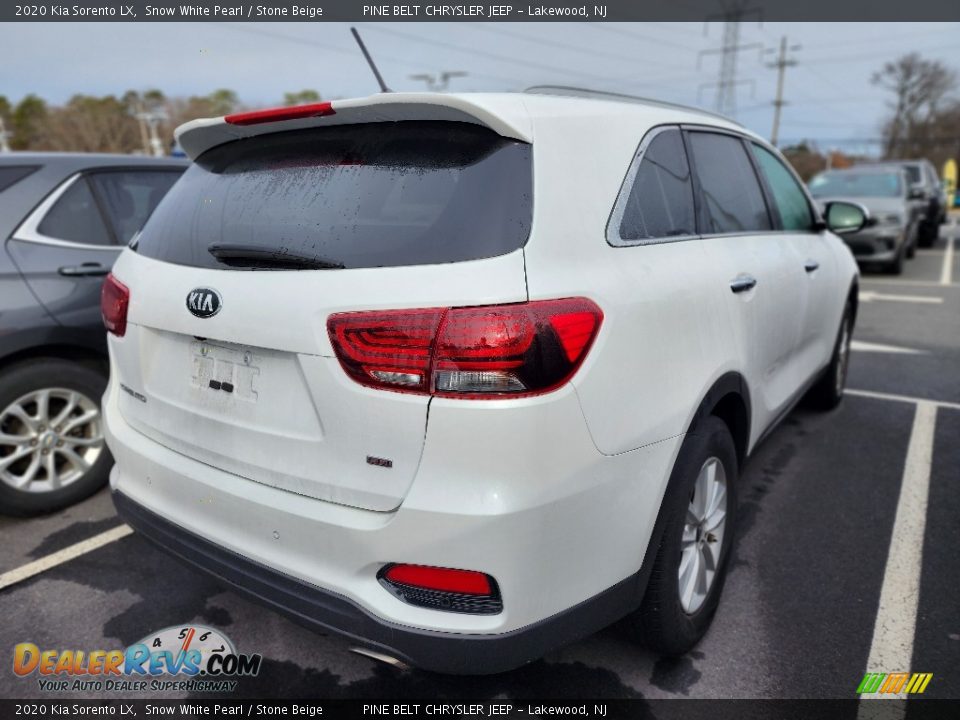 2020 Kia Sorento LX Snow White Pearl / Stone Beige Photo #4