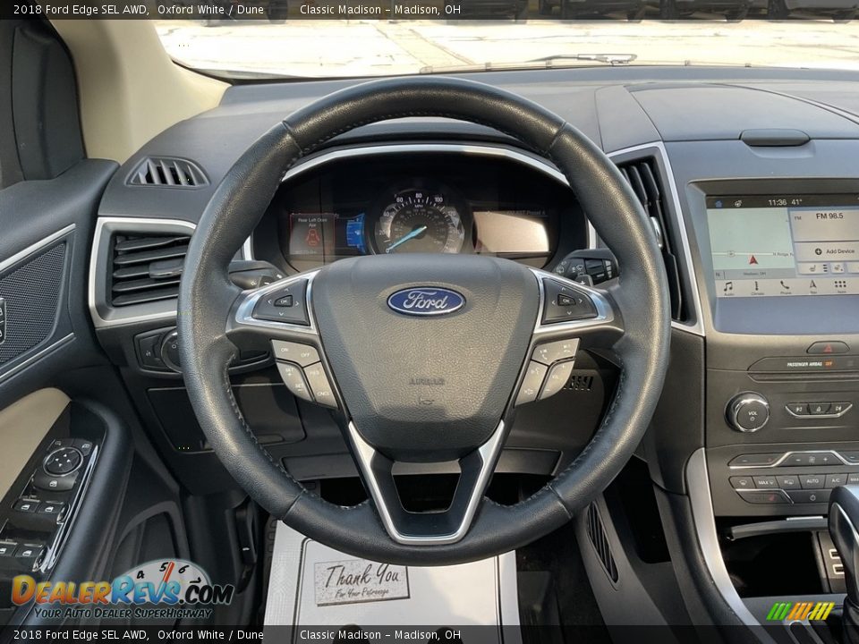 2018 Ford Edge SEL AWD Oxford White / Dune Photo #5