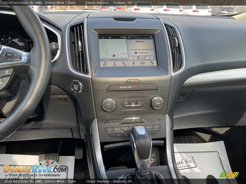 2018 Ford Edge SEL AWD Oxford White / Dune Photo #6
