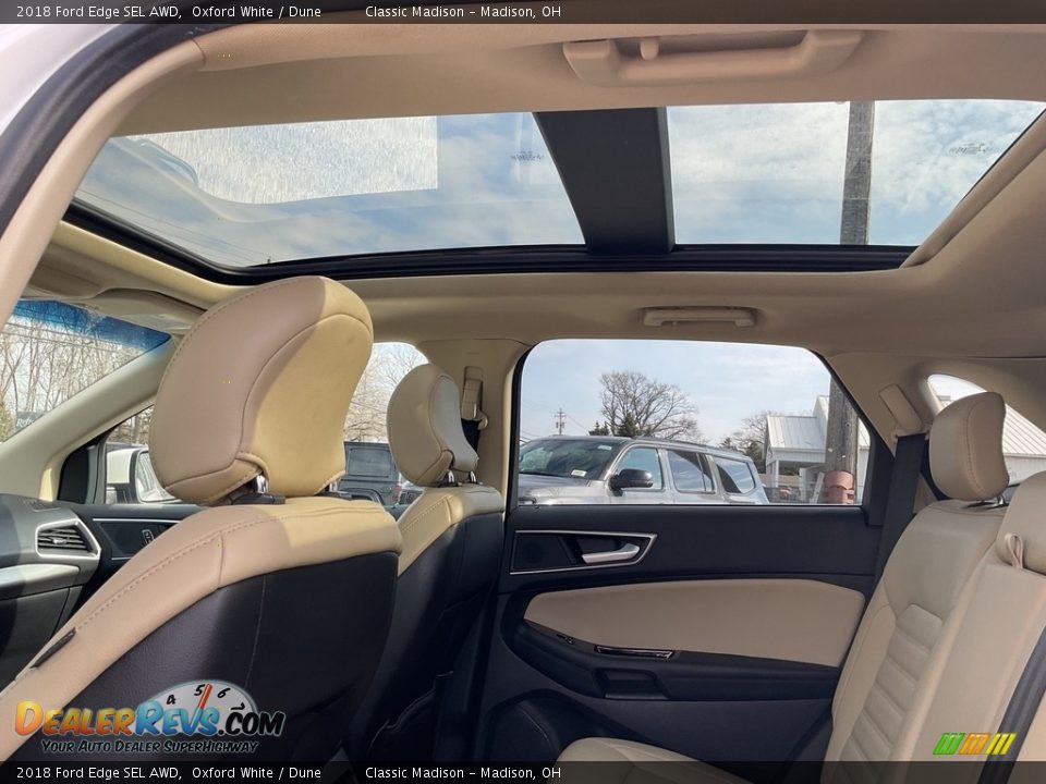 2018 Ford Edge SEL AWD Oxford White / Dune Photo #7