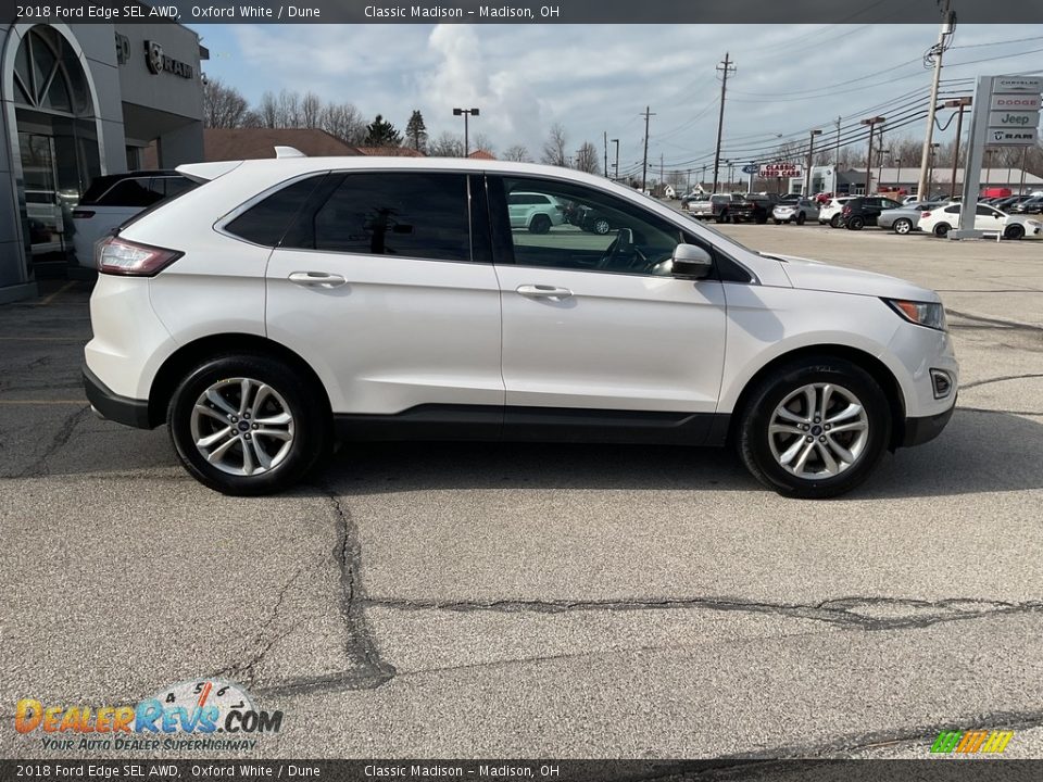 2018 Ford Edge SEL AWD Oxford White / Dune Photo #10