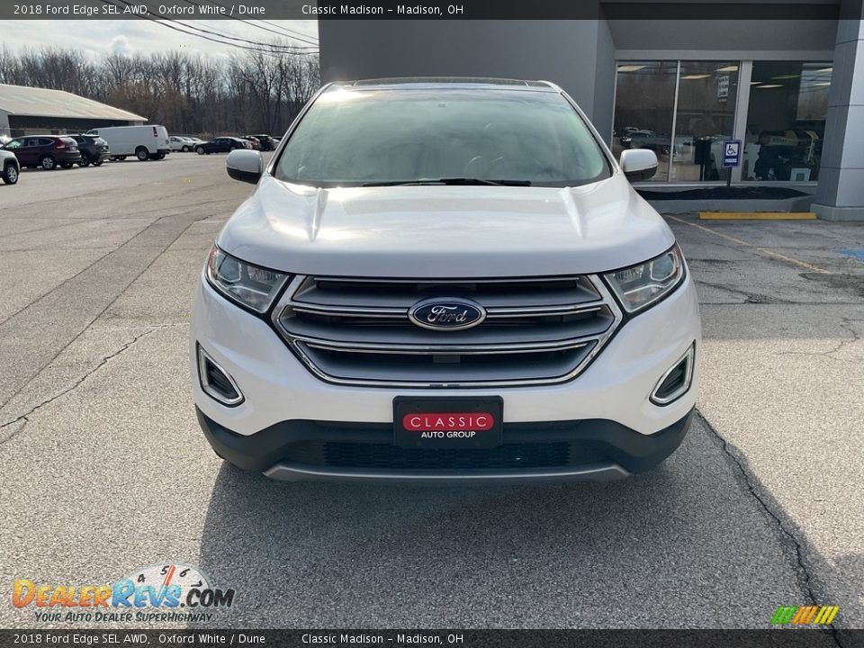 2018 Ford Edge SEL AWD Oxford White / Dune Photo #11