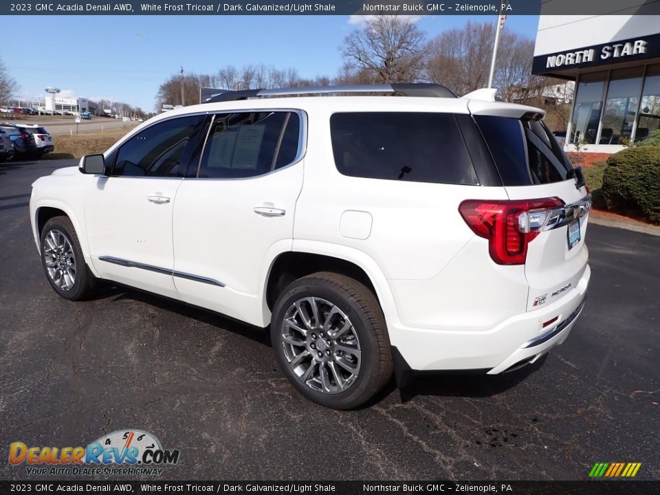 2023 GMC Acadia Denali AWD White Frost Tricoat / Dark Galvanized/Light Shale Photo #3