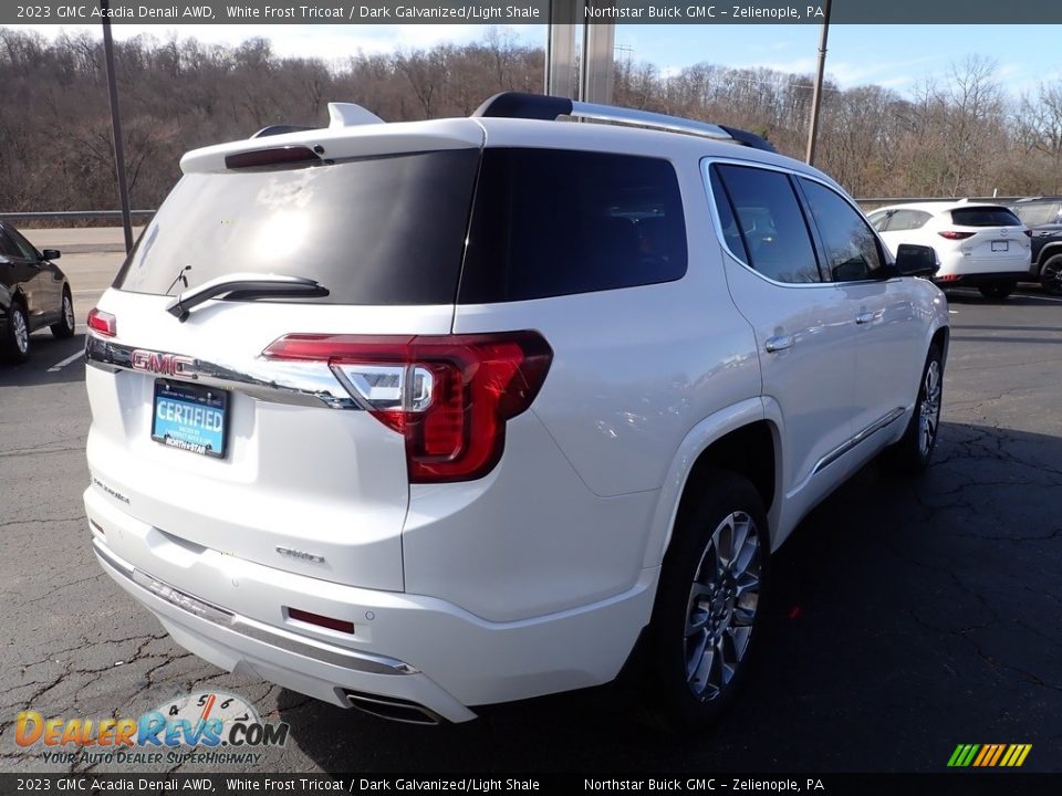 2023 GMC Acadia Denali AWD White Frost Tricoat / Dark Galvanized/Light Shale Photo #6