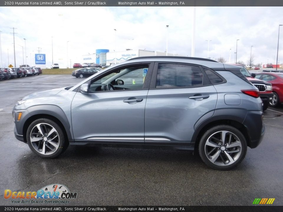 2020 Hyundai Kona Limited AWD Sonic Silver / Gray/Black Photo #7