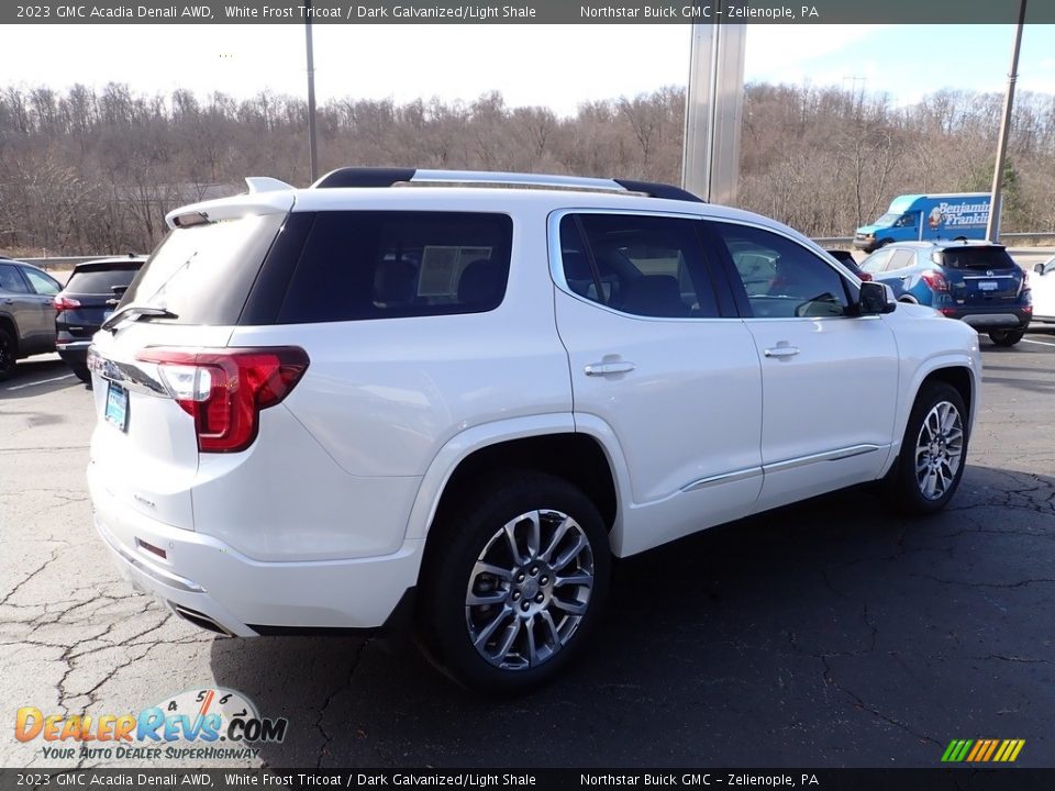 2023 GMC Acadia Denali AWD White Frost Tricoat / Dark Galvanized/Light Shale Photo #7