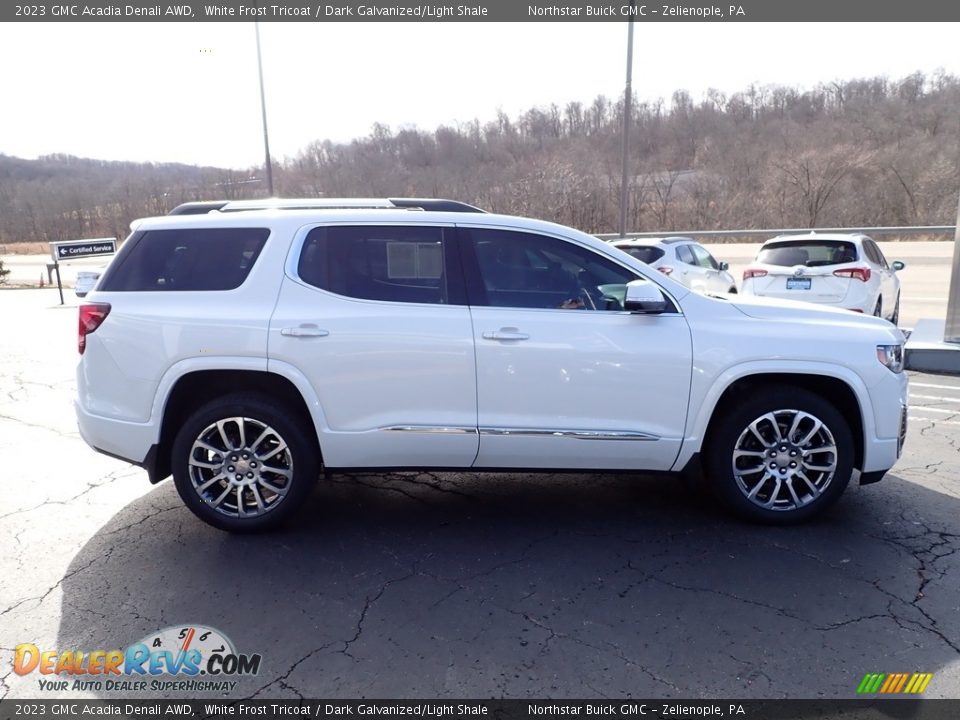 2023 GMC Acadia Denali AWD White Frost Tricoat / Dark Galvanized/Light Shale Photo #8