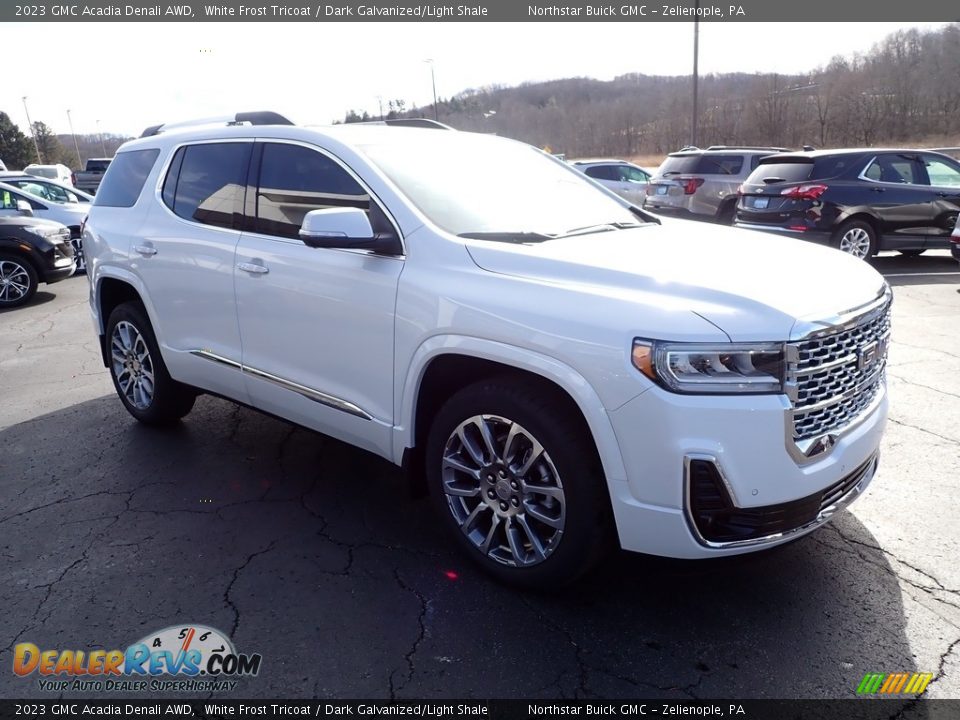 2023 GMC Acadia Denali AWD White Frost Tricoat / Dark Galvanized/Light Shale Photo #9