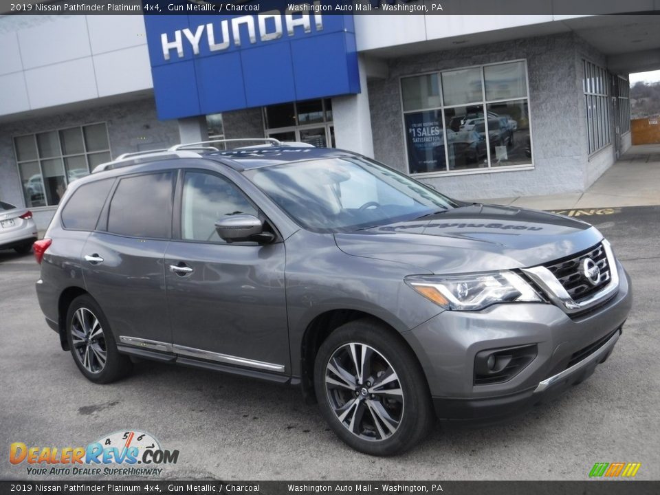 2019 Nissan Pathfinder Platinum 4x4 Gun Metallic / Charcoal Photo #1