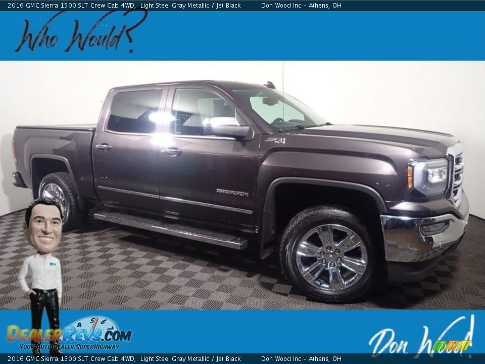 2016 GMC Sierra 1500 SLT Crew Cab 4WD Light Steel Gray Metallic / Jet Black Photo #1