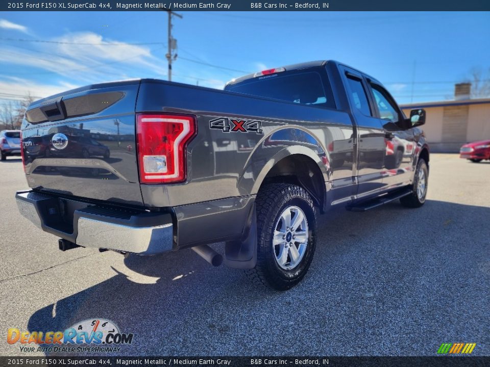 2015 Ford F150 XL SuperCab 4x4 Magnetic Metallic / Medium Earth Gray Photo #3