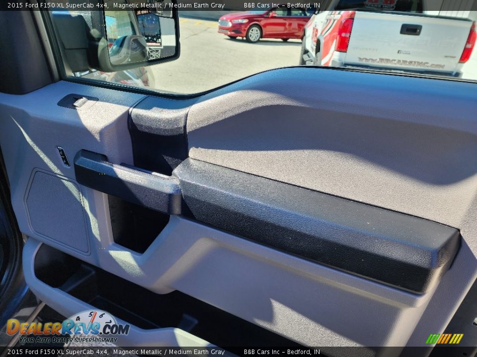 2015 Ford F150 XL SuperCab 4x4 Magnetic Metallic / Medium Earth Gray Photo #6