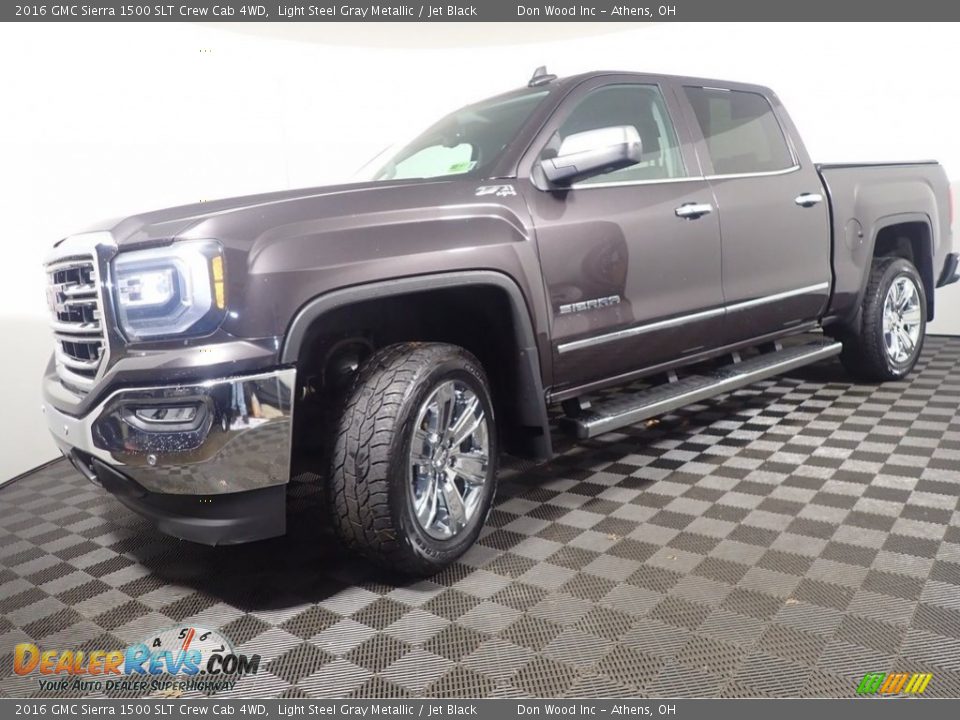 2016 GMC Sierra 1500 SLT Crew Cab 4WD Light Steel Gray Metallic / Jet Black Photo #8