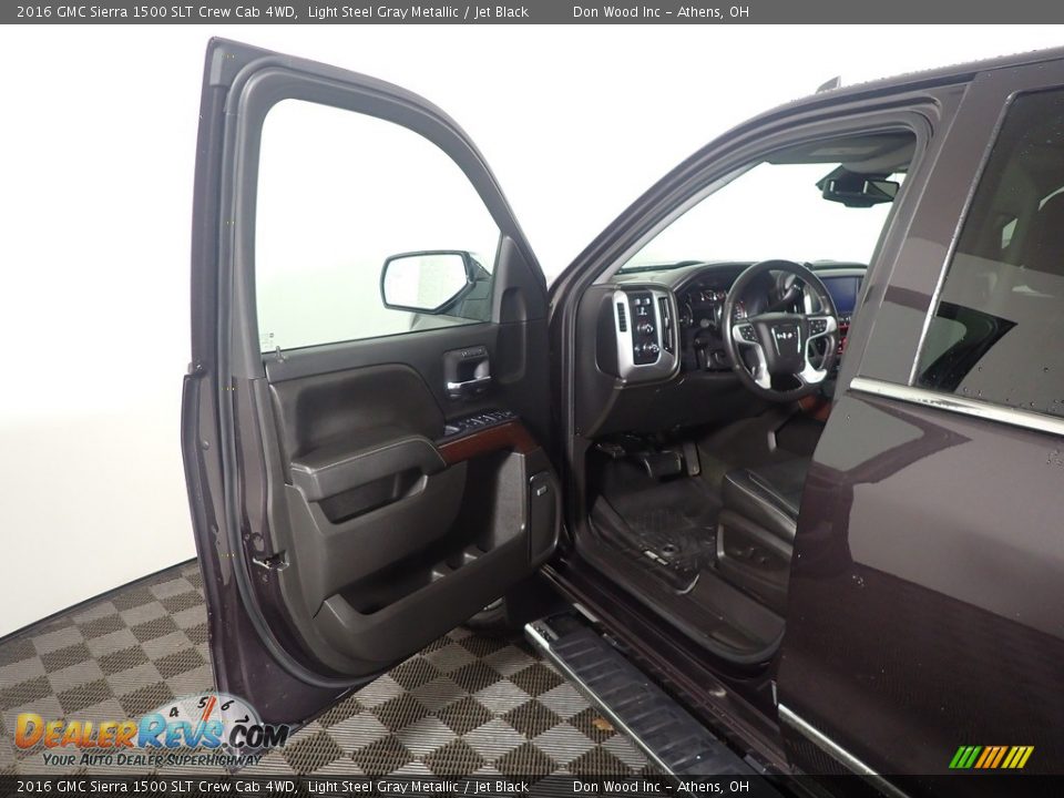 2016 GMC Sierra 1500 SLT Crew Cab 4WD Light Steel Gray Metallic / Jet Black Photo #16