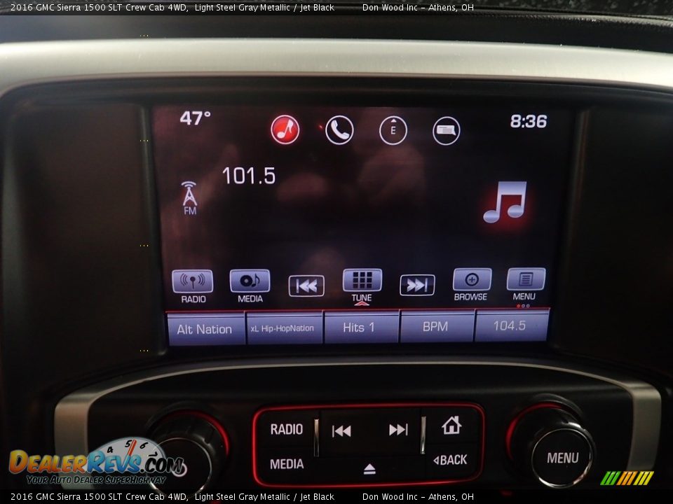 2016 GMC Sierra 1500 SLT Crew Cab 4WD Light Steel Gray Metallic / Jet Black Photo #22