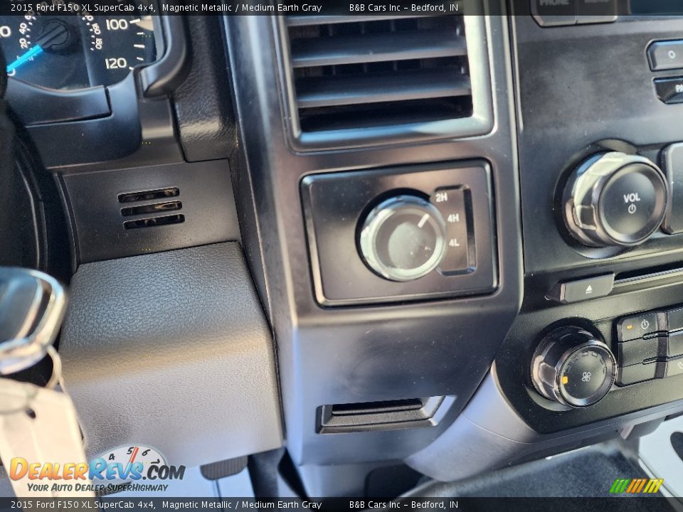 2015 Ford F150 XL SuperCab 4x4 Magnetic Metallic / Medium Earth Gray Photo #18