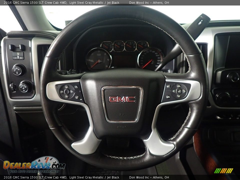2016 GMC Sierra 1500 SLT Crew Cab 4WD Light Steel Gray Metallic / Jet Black Photo #23