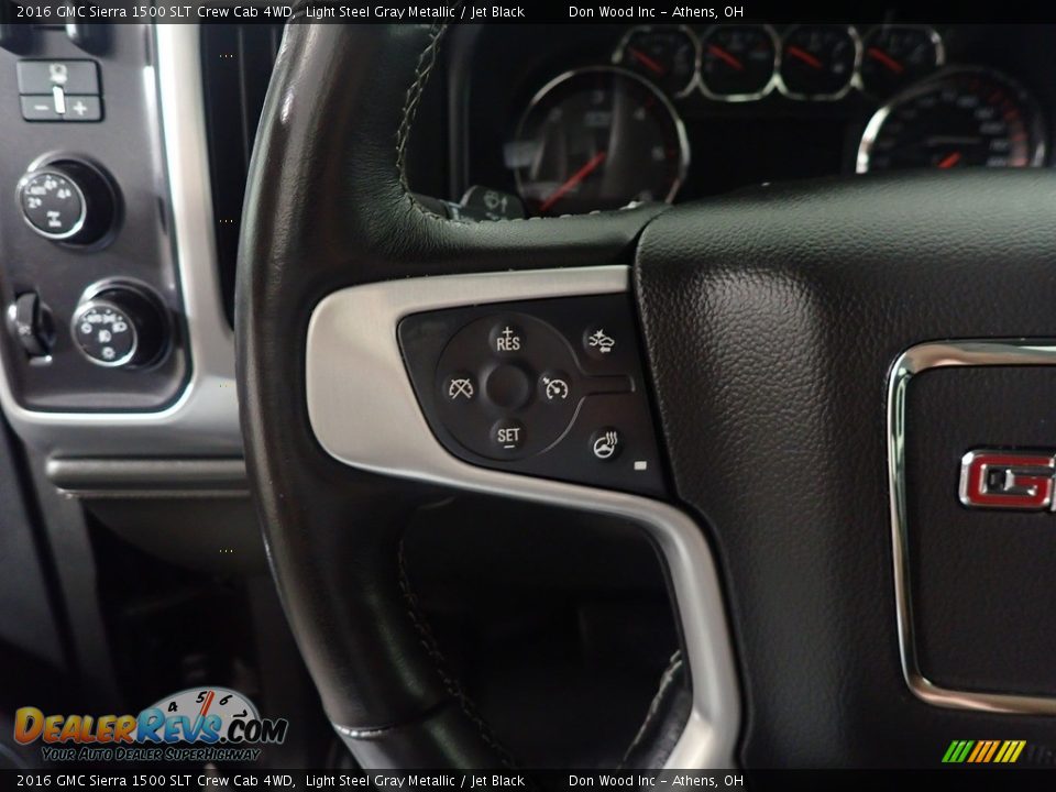 2016 GMC Sierra 1500 SLT Crew Cab 4WD Light Steel Gray Metallic / Jet Black Photo #25