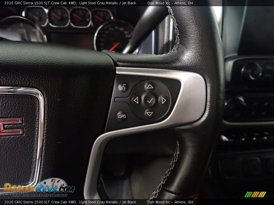 2016 GMC Sierra 1500 SLT Crew Cab 4WD Light Steel Gray Metallic / Jet Black Photo #26