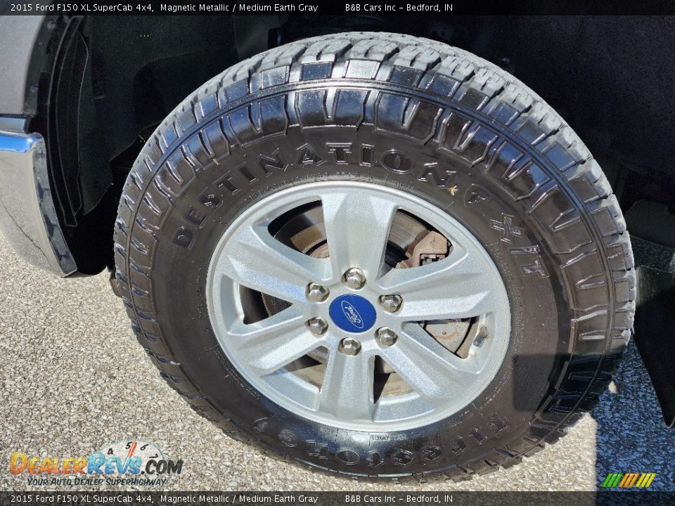 2015 Ford F150 XL SuperCab 4x4 Magnetic Metallic / Medium Earth Gray Photo #23