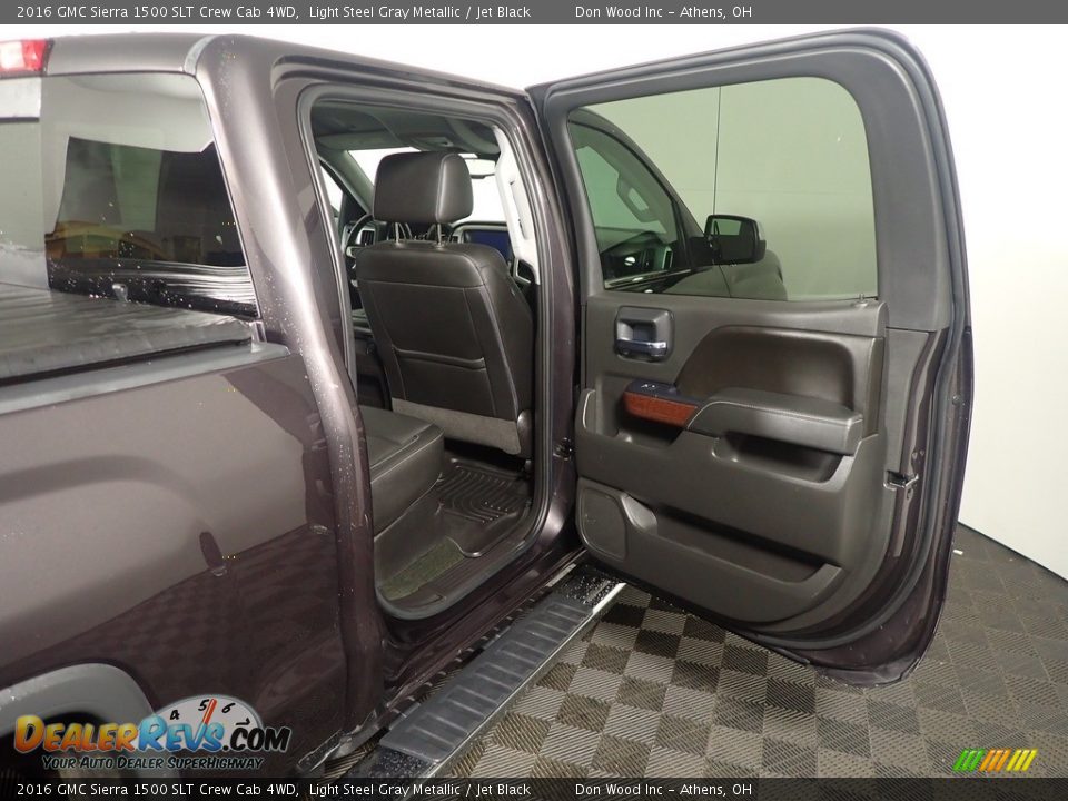 2016 GMC Sierra 1500 SLT Crew Cab 4WD Light Steel Gray Metallic / Jet Black Photo #32