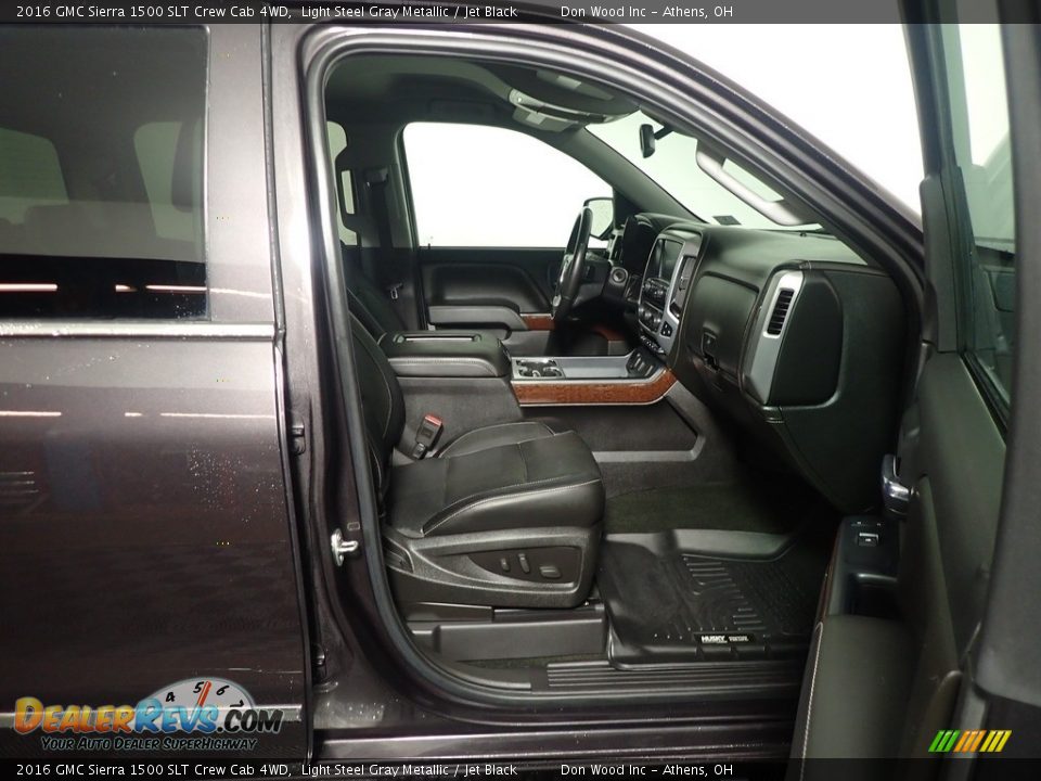 2016 GMC Sierra 1500 SLT Crew Cab 4WD Light Steel Gray Metallic / Jet Black Photo #35