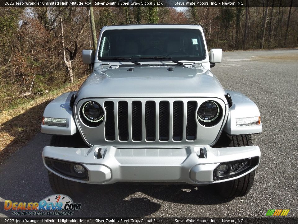 2023 Jeep Wrangler Unlimited High Altitude 4x4 Silver Zynith / Steel Gray/Global Black Photo #3