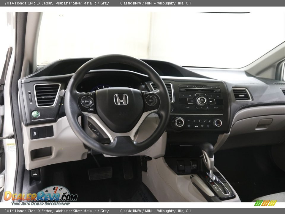 2014 Honda Civic LX Sedan Alabaster Silver Metallic / Gray Photo #6