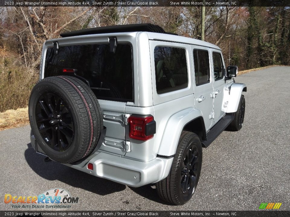2023 Jeep Wrangler Unlimited High Altitude 4x4 Silver Zynith / Steel Gray/Global Black Photo #6