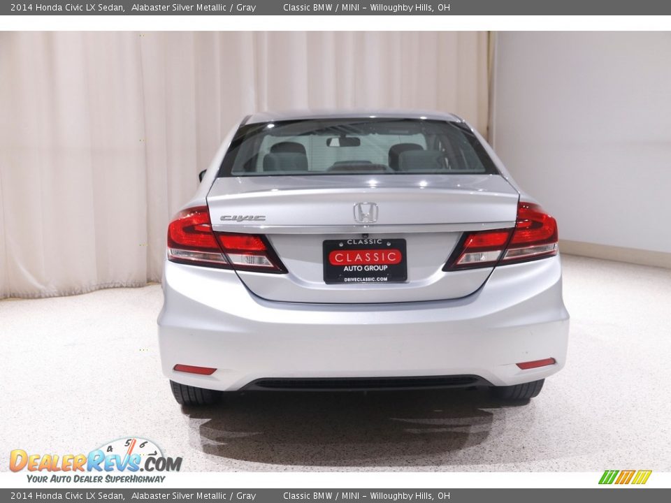 2014 Honda Civic LX Sedan Alabaster Silver Metallic / Gray Photo #19