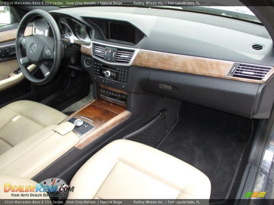 2010 Mercedes-Benz E 350 Sedan Steel Grey Metallic / Natural Beige Photo #31