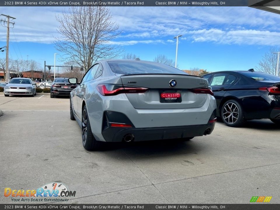 2023 BMW 4 Series 430i xDrive Gran Coupe Brooklyn Gray Metallic / Tacora Red Photo #2