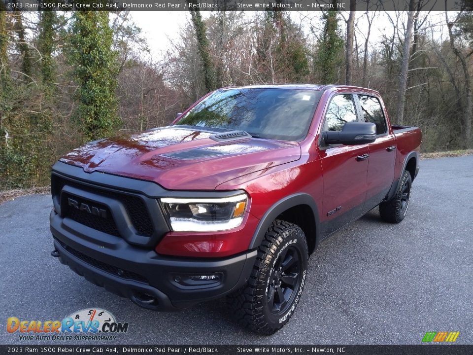 2023 Ram 1500 Rebel Crew Cab 4x4 Delmonico Red Pearl / Red/Black Photo #2