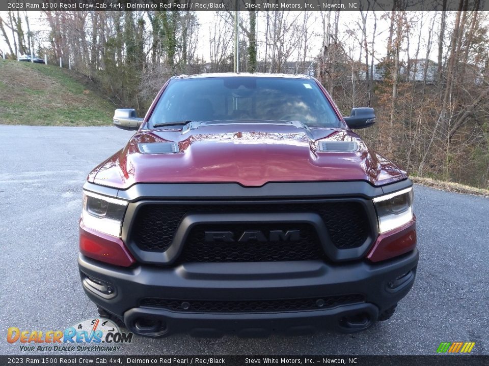 2023 Ram 1500 Rebel Crew Cab 4x4 Delmonico Red Pearl / Red/Black Photo #3