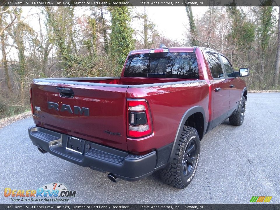 2023 Ram 1500 Rebel Crew Cab 4x4 Delmonico Red Pearl / Red/Black Photo #6