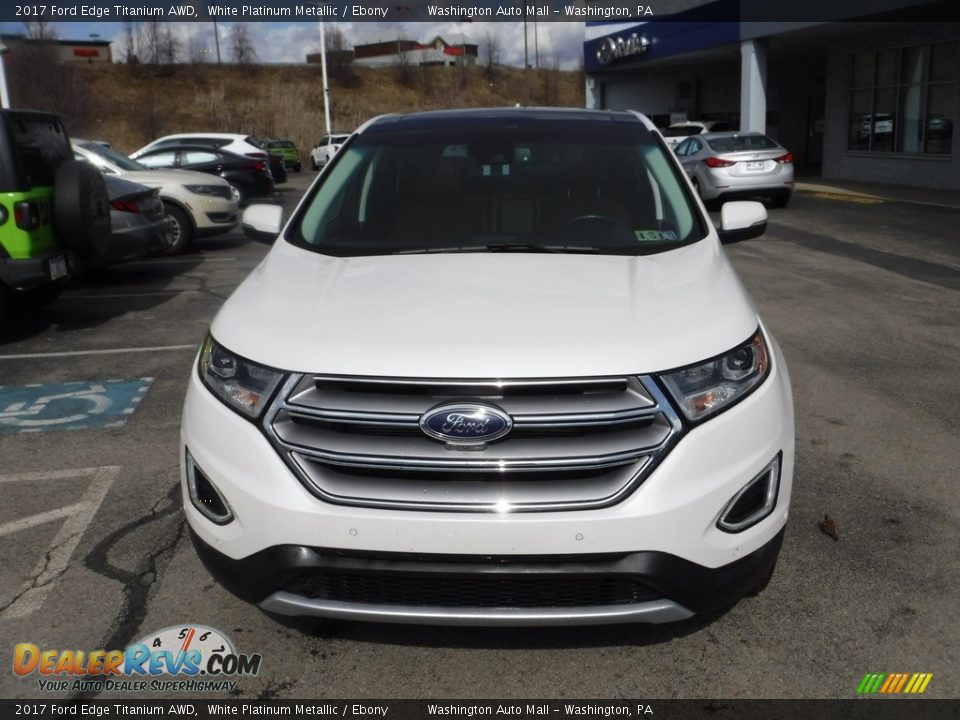 2017 Ford Edge Titanium AWD White Platinum Metallic / Ebony Photo #5