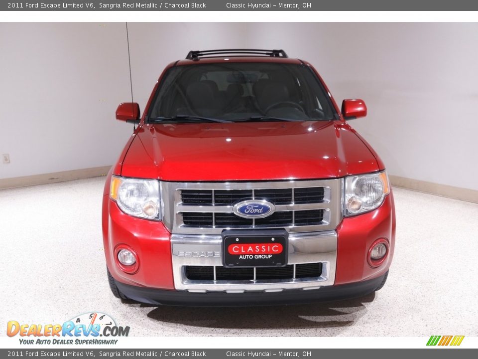 2011 Ford Escape Limited V6 Sangria Red Metallic / Charcoal Black Photo #2