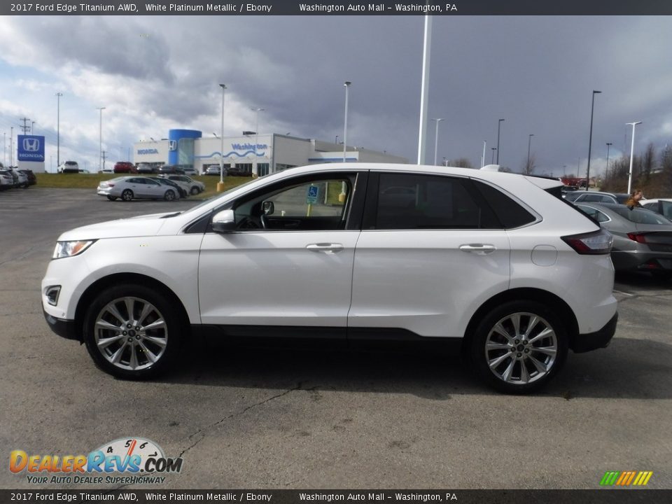 2017 Ford Edge Titanium AWD White Platinum Metallic / Ebony Photo #7