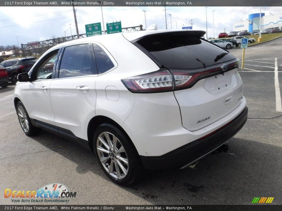 2017 Ford Edge Titanium AWD White Platinum Metallic / Ebony Photo #9