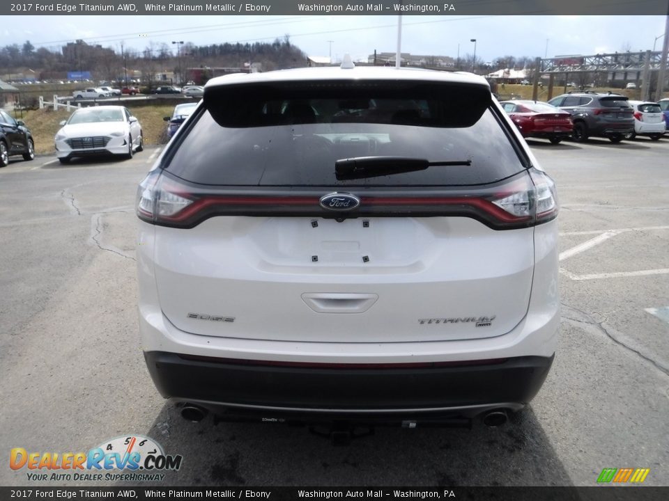 2017 Ford Edge Titanium AWD White Platinum Metallic / Ebony Photo #10