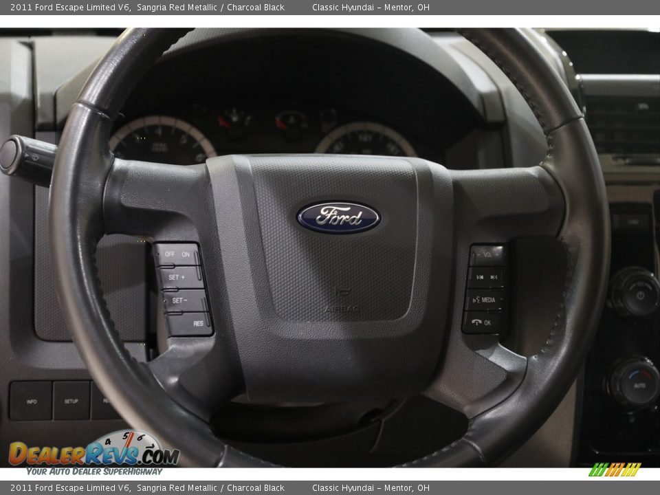 2011 Ford Escape Limited V6 Sangria Red Metallic / Charcoal Black Photo #8