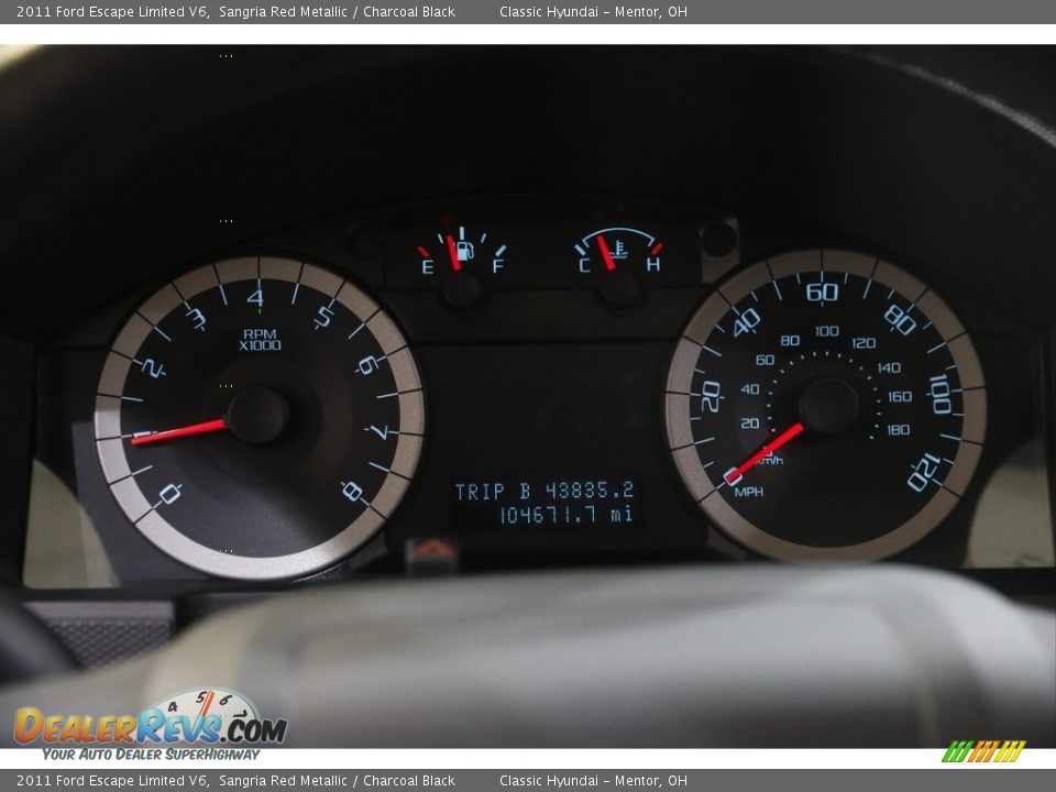 2011 Ford Escape Limited V6 Sangria Red Metallic / Charcoal Black Photo #9