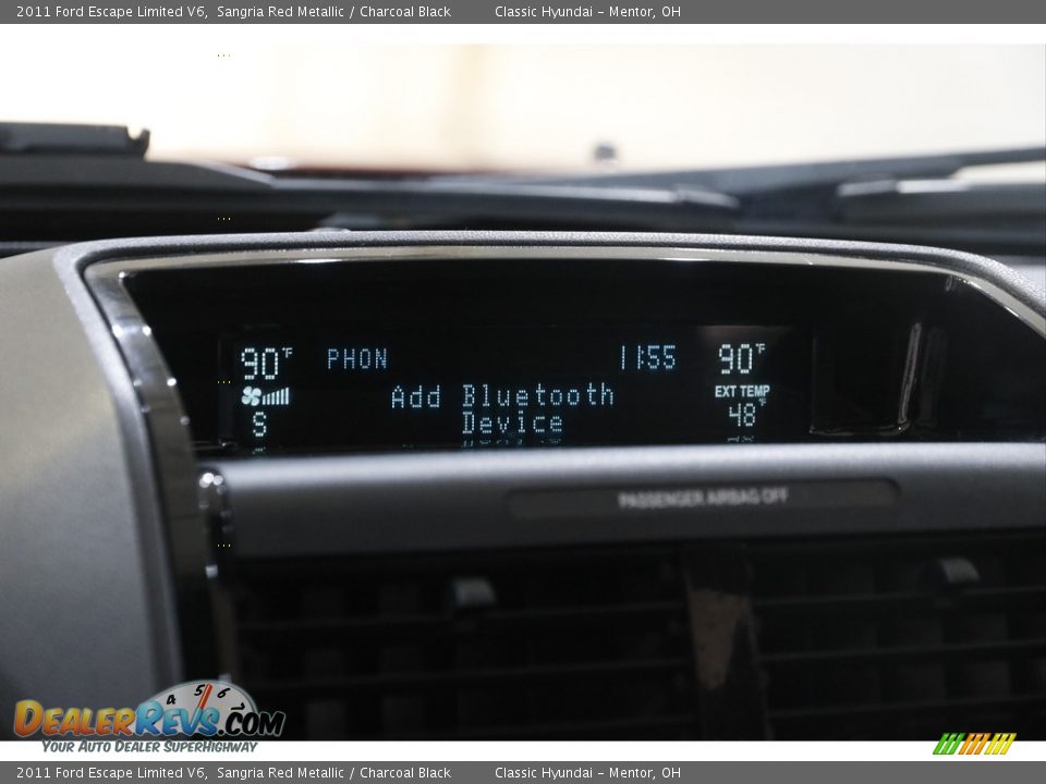 2011 Ford Escape Limited V6 Sangria Red Metallic / Charcoal Black Photo #12
