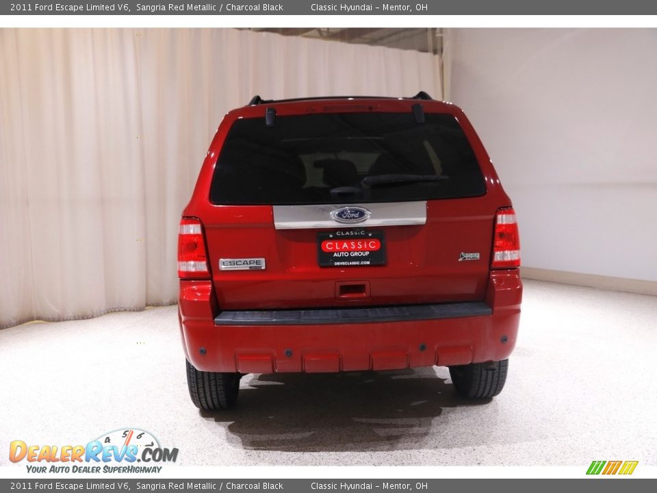 2011 Ford Escape Limited V6 Sangria Red Metallic / Charcoal Black Photo #17