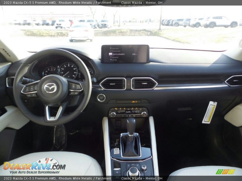 2023 Mazda CX-5 S Premium AWD Rhodium White Metallic / Parchment Photo #3