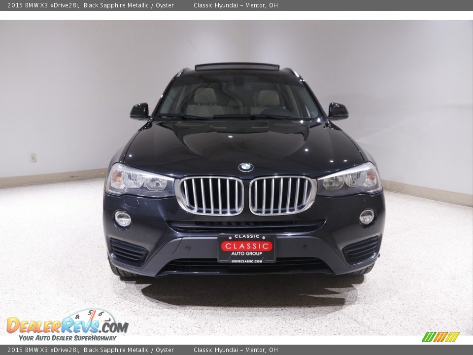 2015 BMW X3 xDrive28i Black Sapphire Metallic / Oyster Photo #2