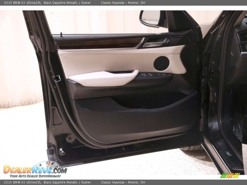 2015 BMW X3 xDrive28i Black Sapphire Metallic / Oyster Photo #4
