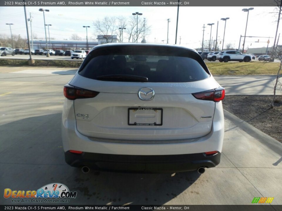 2023 Mazda CX-5 S Premium AWD Rhodium White Metallic / Parchment Photo #5